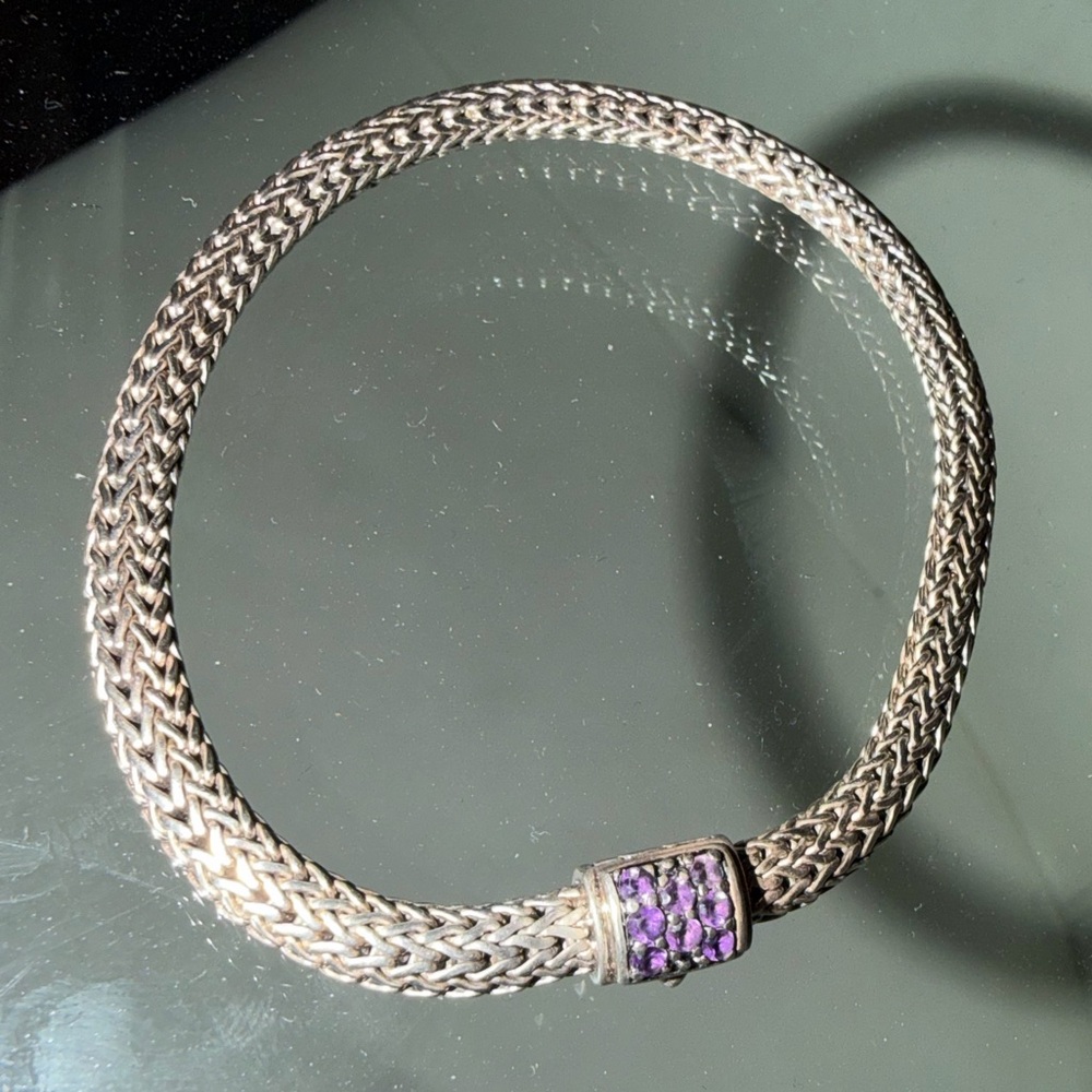 John Hardy - Icon Bracelet, sterling silver, reversible gemstones, 6.5MM